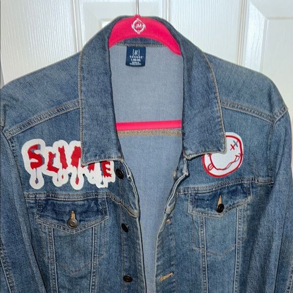 Kush Kano Denim Jacket with Red Patches - Picture 2 of 8